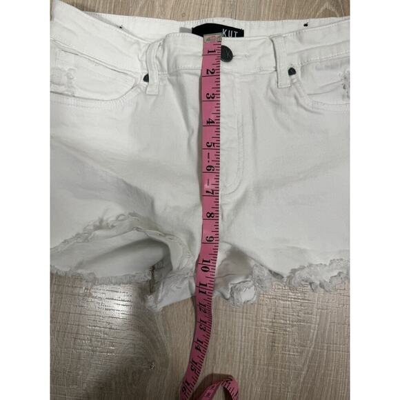 Kut From the Kloth Shorts Womens 6 Gidget Fray Cut Offs Denim White 3” Inseam - Picture 10 of 11